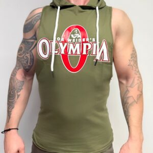 Men's Sleeveless Hoodie Green