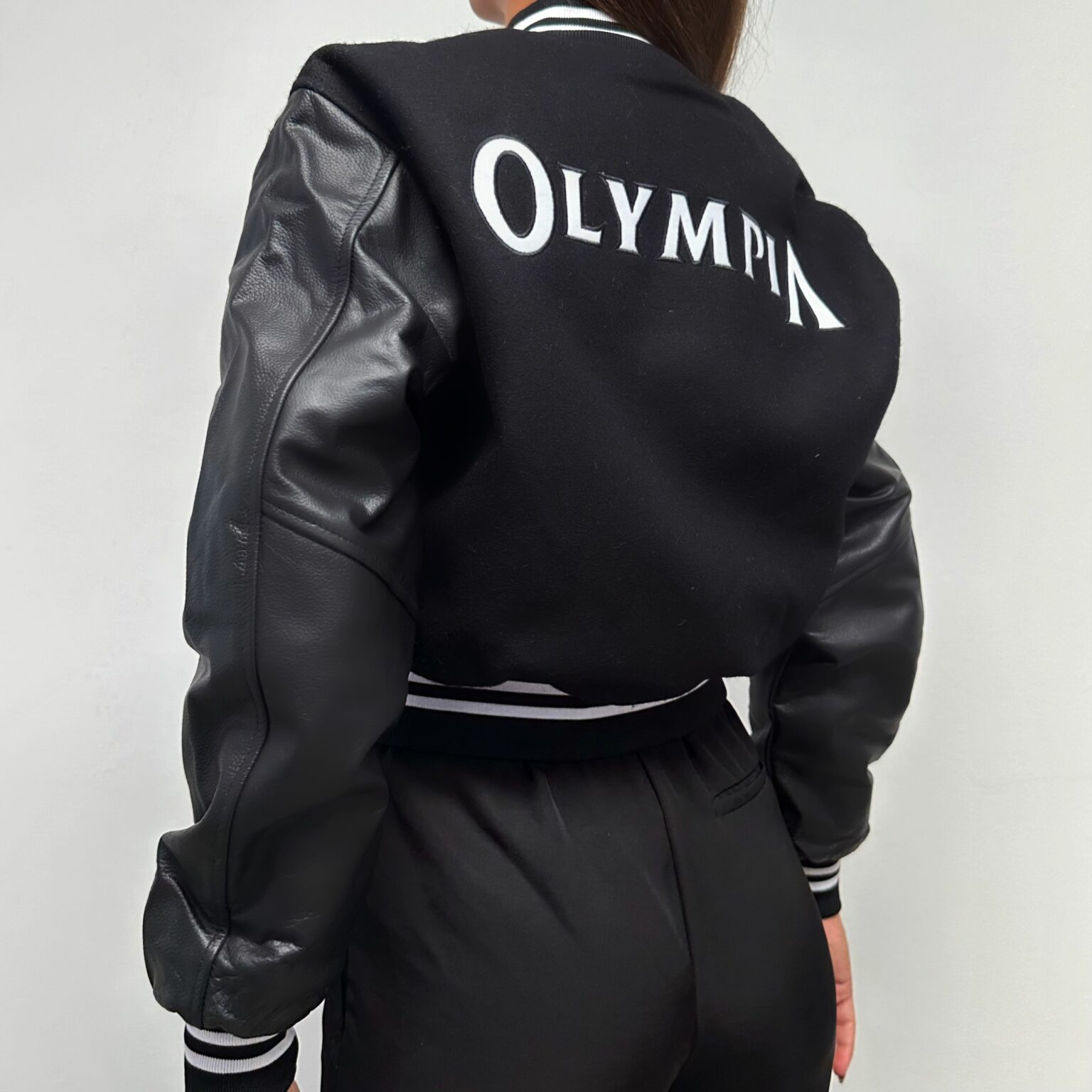 OLYMPIA TRACK JACKET -- BLACK