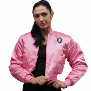 Pink Crop Bomber w/Black
