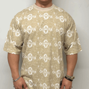 Olympia All Over Print Premium Tshirt Oversize Tan