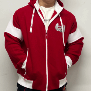 Wings of Strength Zip Hoodie Red