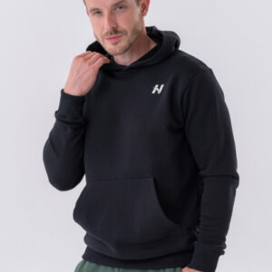 Pull-over Hoodie with a Pouch Pocket Black 331