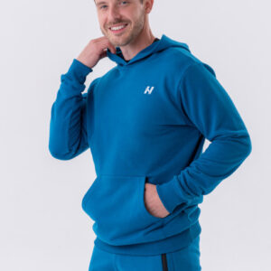 Pull-over Hoodie with a Pouch Pocket Blue 331