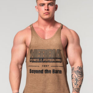 Washed-off Oversized Stringer MAX OUT Light Brown 359