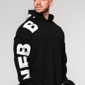 Oversized Pullover Hoodie NO BS Black 363