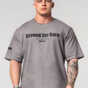 Washed-off Heavyweight Cotton Oversized T-shirt GRIND Light Grey 370