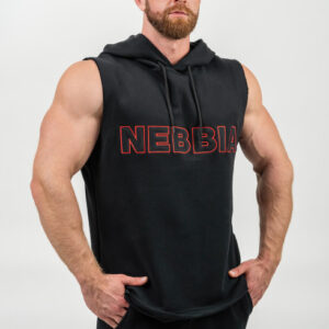 Sleeveless Hoodie Sweatshirt IRON BEAST Black 710