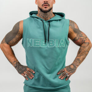 Sleeveless Hoodie Sweatshirt IRON BEAST Green 710