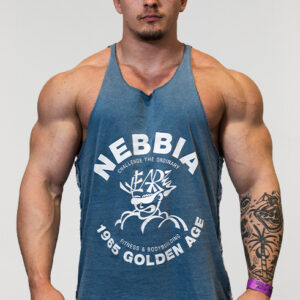 Washed Muscle Back Stringer GOLDEN AGE Blue 791