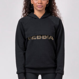 Long hoodie “INTENSE FOCUS” Black 825