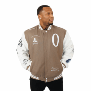 OIympia Tan Varsity Jacket