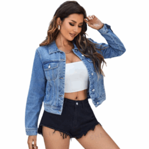 Olympia Women's Blue Jean Jacket Classic Logo