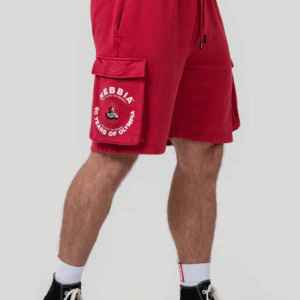 Washed Loose Fit Cargo Shorts LEGACY 787 Red