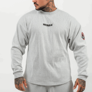 Oversized Crew neck Sweatshirt SIGNATURE 703 Light Grey