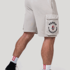 Washed Loose Fit Cargo Shorts LEGACY 787 Light Grey