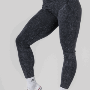 Washed High Waisted Leggings GYM WARRIOR 776 Black
