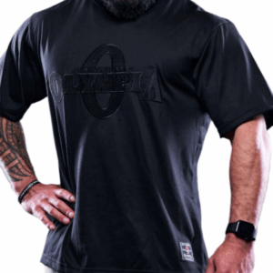 Olympia Black on Black Embroidered OS Tee