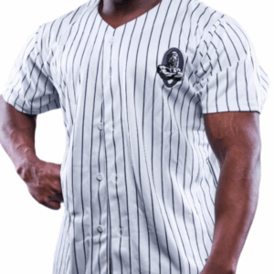 Olympia Baseball Jersey Pinstripe White