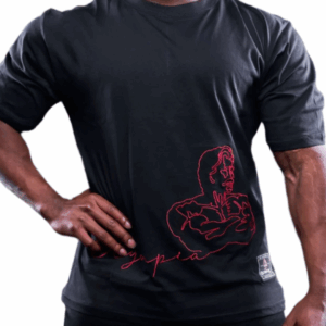Olympia Premium Embroidered Silhouette Black OS Tee